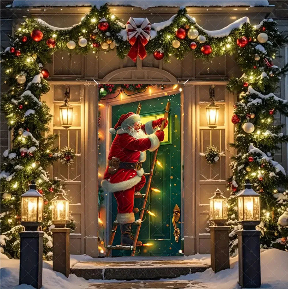 Christmas Hanging Door Banner – Antithetical Couplet Wall Decoration for Merry Christmas 2026 Party & Xmas Gift