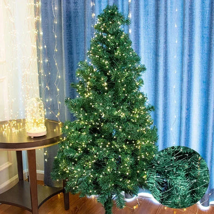 1000 LED Green Wire Fairy String Lights | Waterproof Christmas Tree & Holiday Decor, US/EU Plug 110V/220V
