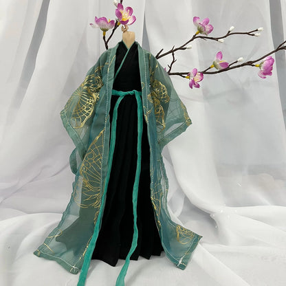 Fashion 1/6 Doll Clothes Set – 30cm Male & Female BJD Antique Couple Hanfu Outfit, Doll Accessories (No Doll)