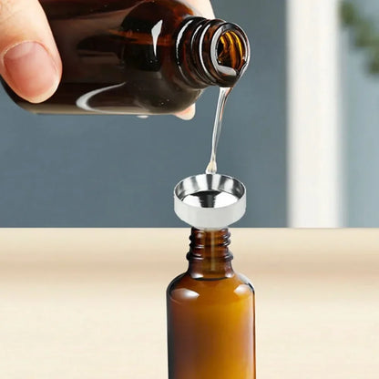 5Pcs Stainless Steel Mini Funnel Set - Kitchen Oil and Liquid Funnel with Detachable Filter, Wide Mouth for Canning Tools