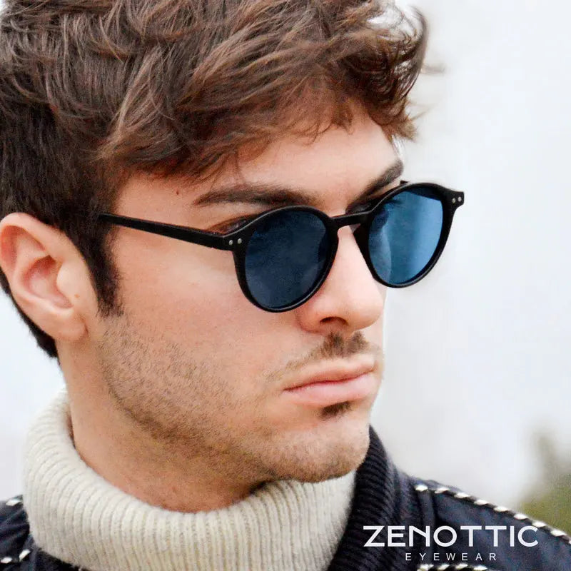 ZENOTTIC Retro Circular Polarized Sunglasses (S Size) – Vintage Small Round UV400 Goggles for Men & Women