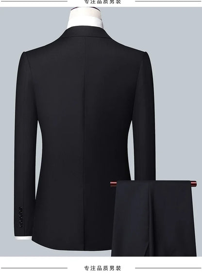2024 Men's 3-Piece Suit Set – Blazer, Vest & Trousers | Formal Business & Wedding Outfit M-6XL