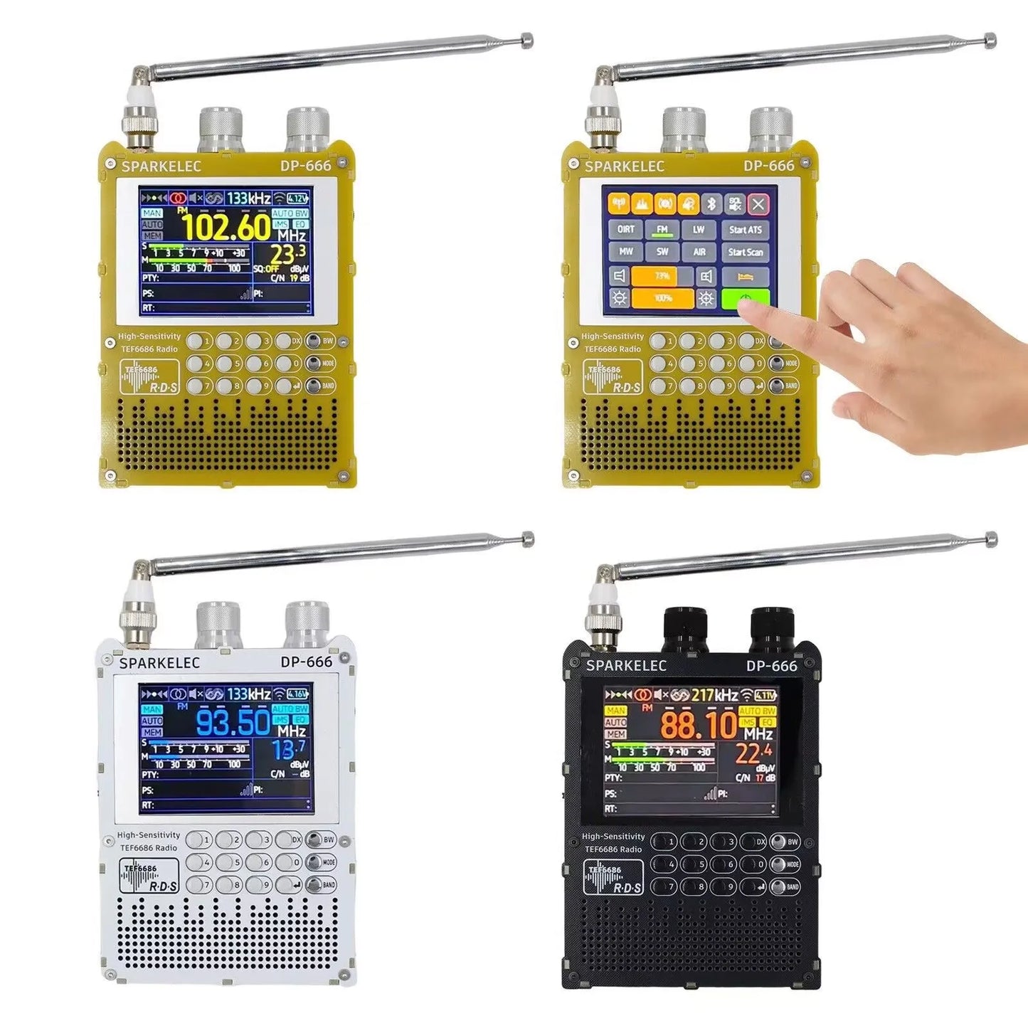 DP-666 TEF6686 Digital Radio - Full-Band FM AM LW MW SW Receiver with ESP32, RDS & 2.8-Inch IPS LCD