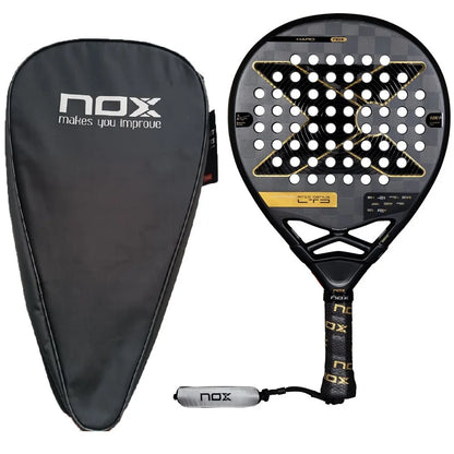 NOX Padel Tennis Racket - Carbon Fiber Diamond-Shaped EVA Sports Racquet