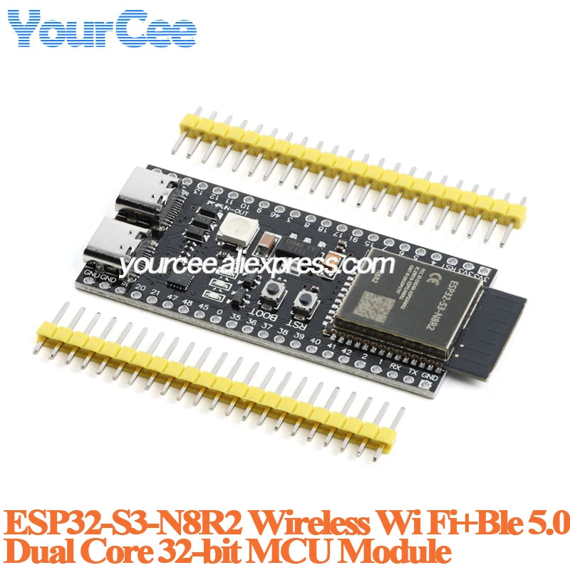 ESP32-S3 Dual Type-C Development Board - N16R8 N8R2 Core Module with Antenna Base for IoT Projects