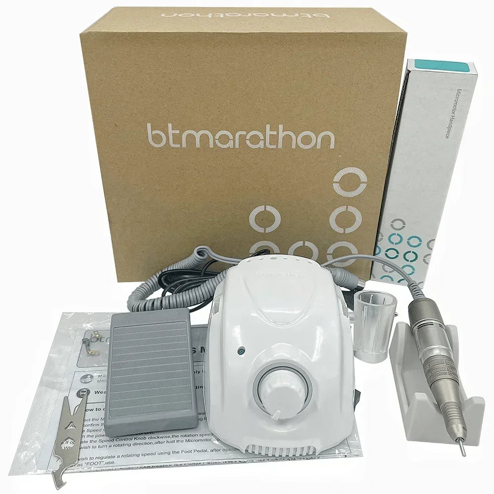 65W Electric Nail Drill BT Marathon Champion-3 – Micromotor Control Box DC30V, 35000RPM, H200 Handle Milling Machine for Manicure