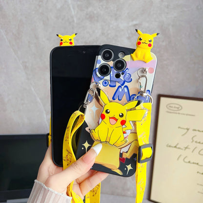iPhone Pika Case with Holder Rope – Compatible with iPhone 6 to 17, Mini, Plus & Pro Max