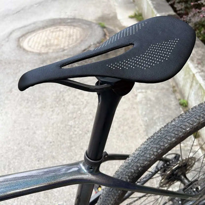 Elitaone MTB Carbon Saddle — 240x143mm Road Bike Seat | Super Light 90g UD Bare Carbon Finish