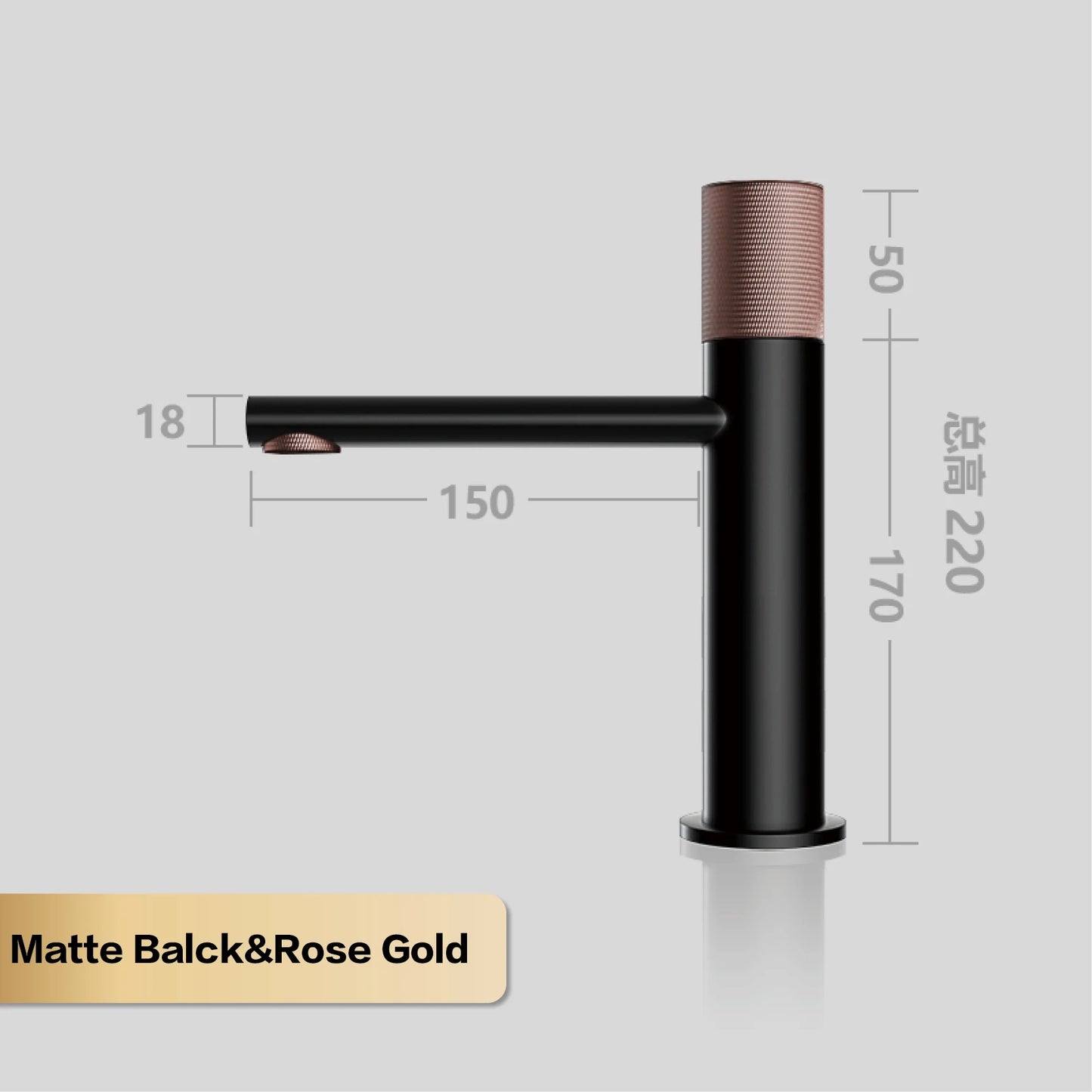 Brass Black Bathroom Faucet – High-End Hot & Cold Round Hand Washing Faucet for Toilet & Hotel