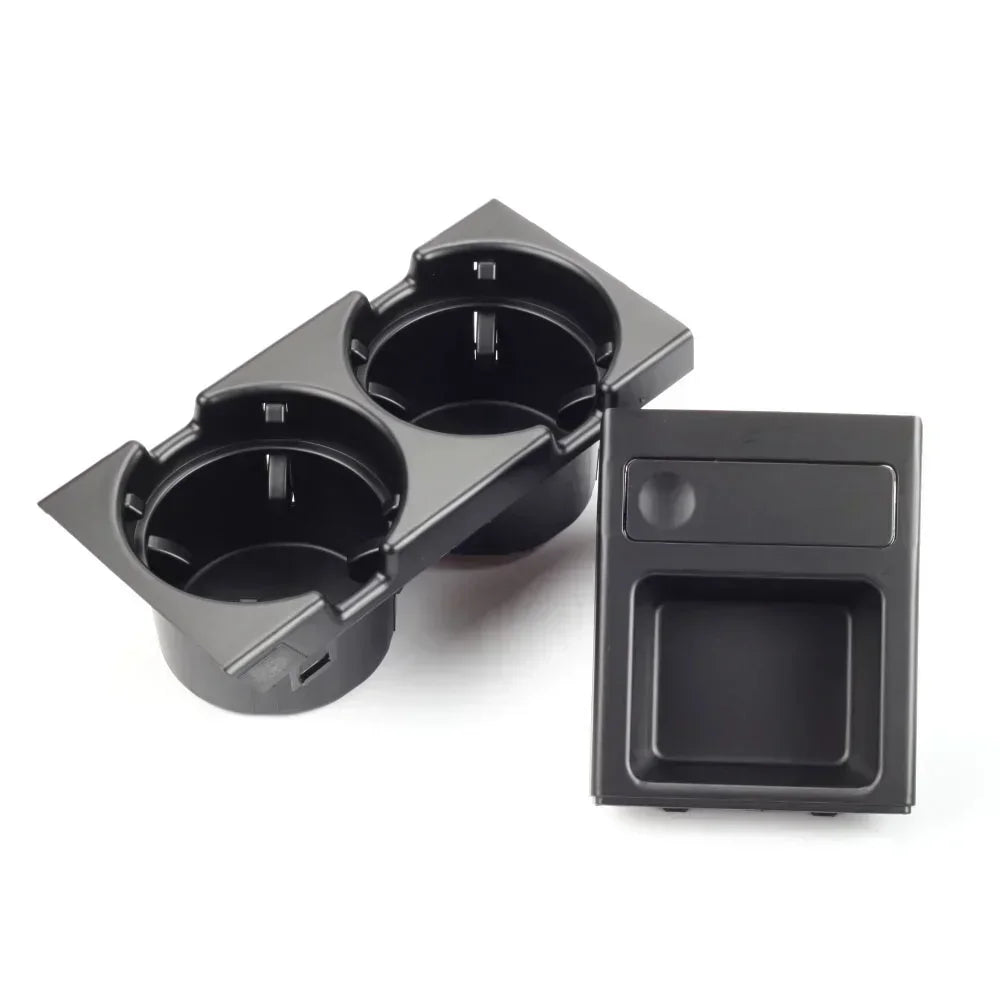 Double Hole Car Storage Box – Coin & Cup Holder for BMW E46 Series 1999-2006, Front Center Console, OEM 51168217953