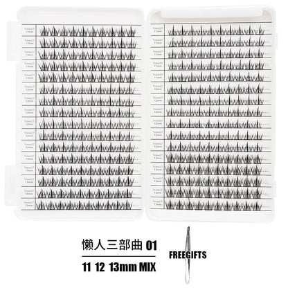 Individual Lash Extensions Kit – DIY Cluster Eyelash Book, False Lashes for Home Makeup