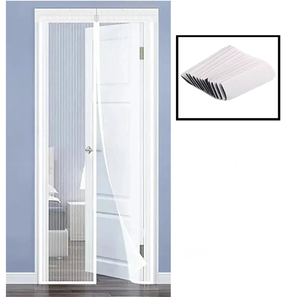 Magnetic Door Curtain Mosquito Net — Anti-Insect Fly Screen for Windows, Punch-Free Invisible Mesh