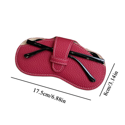 Women’s Leather Glasses Case – Soft Portable Sunglasses Bag, Fashion Eyewear Protector Pouch
