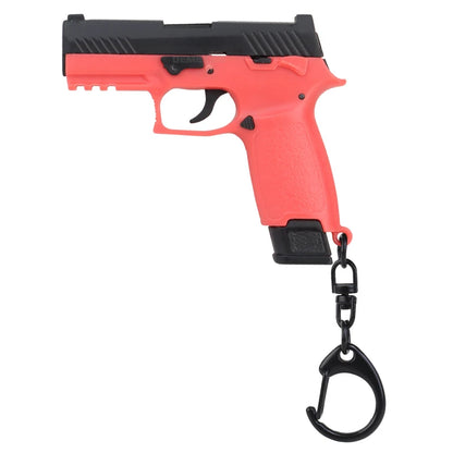 Tactical Mini Pistol Keychain - P320 G17 Gun Shape Detachable Key Ring Realistic Model Toy Decoration