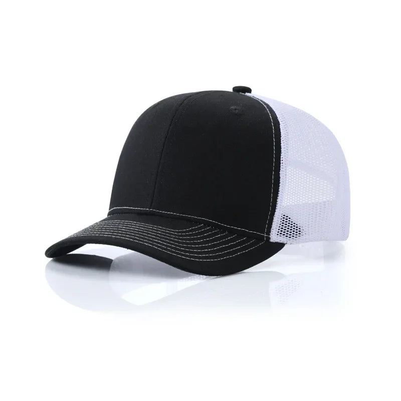 Custom Logo Snapback Hat - Embroidered Mesh Sports Cap for Men & Women, Adjustable Baseball Cap