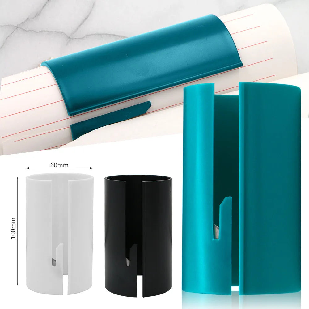 Wrapping Paper Cutter – Sliding Christmas Paper Cutting Tool, Safe Plastic Mini Cutter for Household Use, Blade-Free