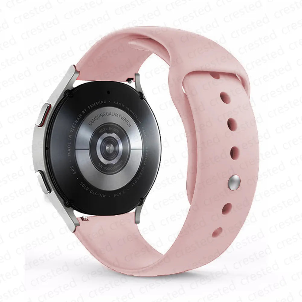 20mm/22mm Silicone Watch Strap – Compatible with Samsung Galaxy Watch 7/6/4 Classic, 5 Pro, 3, Active 2, Gear S3 & Huawei GT 2e/3/4 Bands