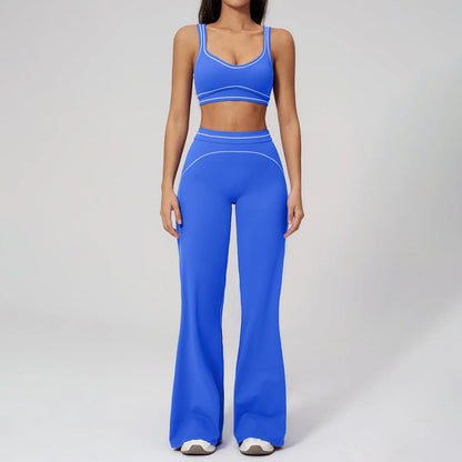 Women’s 2-Piece Fitness Yoga Set, Gym Running Tracksuit, Push-Up Sportswear Leggings, Athletic Workout Outfit
