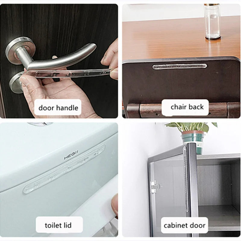 Self-Adhesive Silicone Buffer Pads - Door Stoppers, Cabinet Bumpers, and Wall Protectors for Furniture and Refrigerators