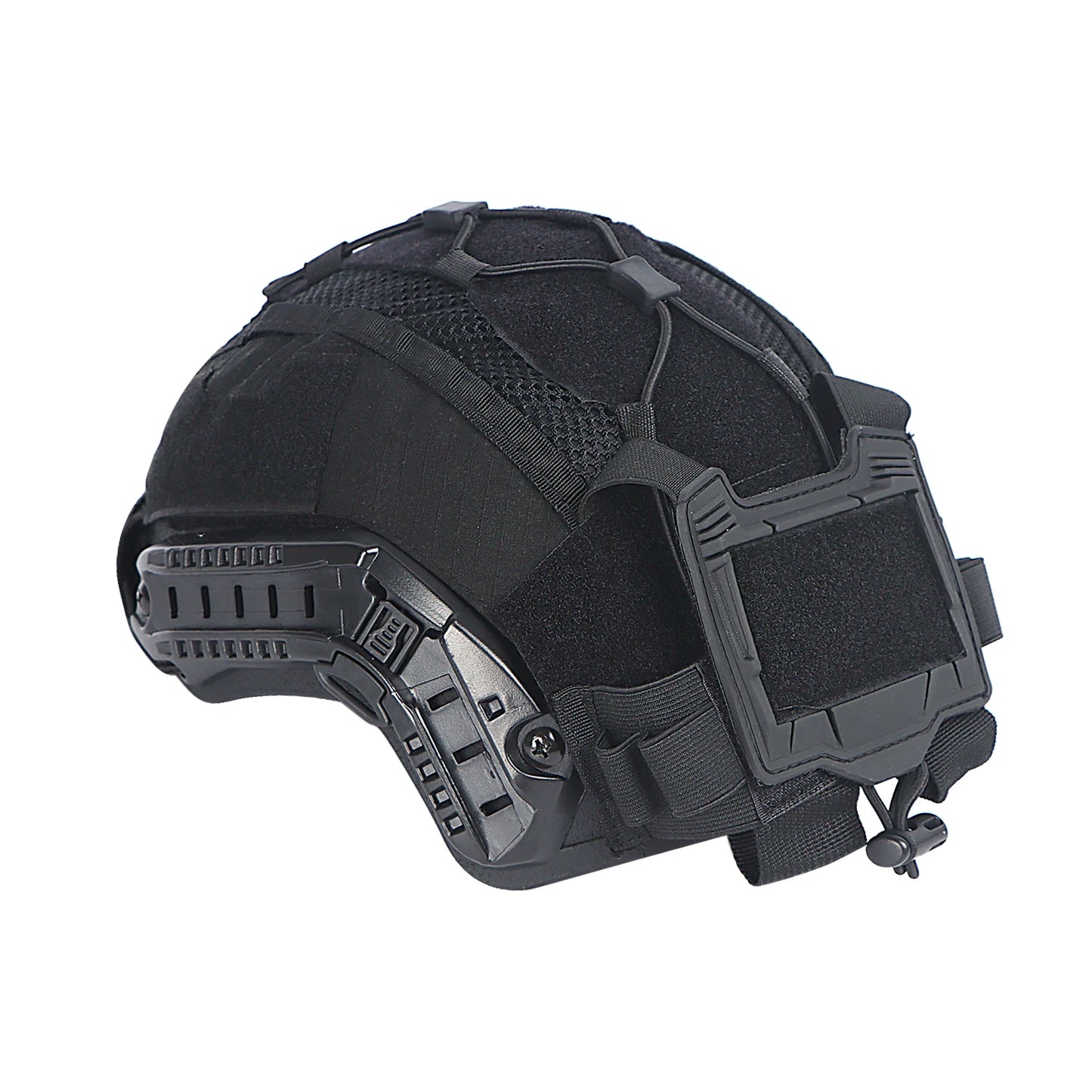 Tactical Helmet Cover Set – Hybrid Mesh Cover for Maritime, Bump & Ballistic Helmets with NVG Battery Pouch for Hunting