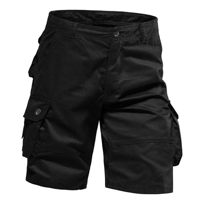 Men's Loose Multi-Pocket Cotton Shorts - Large Size Comfortable Summer Outdoor Casual & Beach Pants