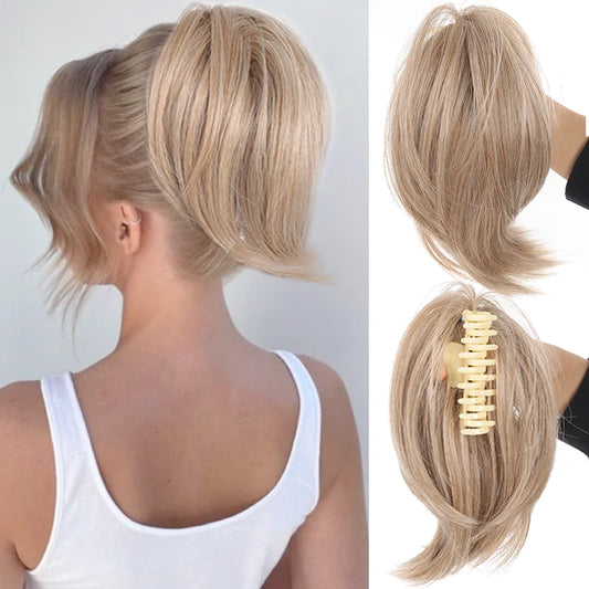 LUPU Synthetic Messy Bun Hair Piece - Clip-In Chignon Ponytail Extension Scrunchie for Women