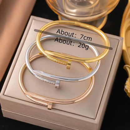 UILZ 316 Titanium Steel Nail Light Bracelet — Luxury Multi-Functional Jewelry for Women
