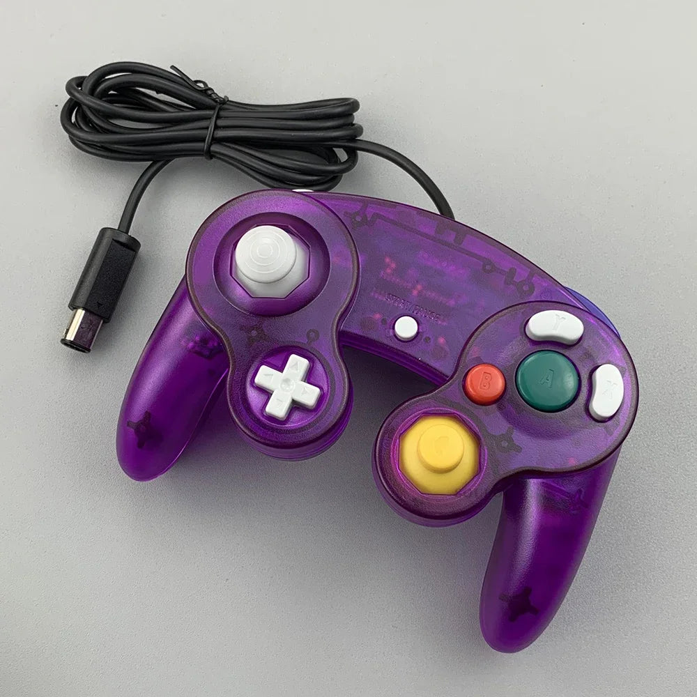 Transparent Wired Game Controller for GameCube NGC – Replacement Handheld Joystick for Video Game Console