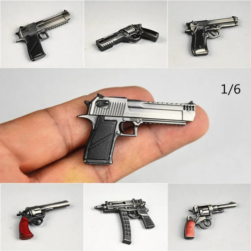 1/6 Scale Miniature Gun Set – Plastic P92, M1911, 98K, MP5K Rifles for 12" Action Figure Doll Accessories