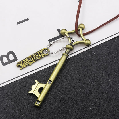 Attack on Titan Eren Jaeger Basement Key Necklace - Anime Cosplay Pendant Jewelry for Fans Men and Women