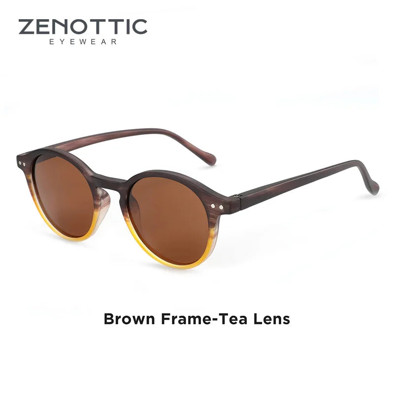 ZENOTTIC Retro Small Round Polarized Sunglasses – Vintage UV400 Shades for Men & Women