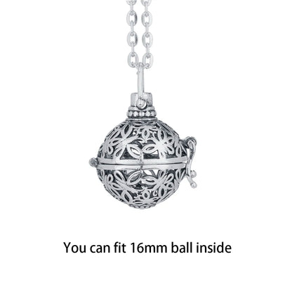 Vintage Mexico Angel Ball Chime Necklace – Antique Locket Aromatherapy Essential Oil Diffuser