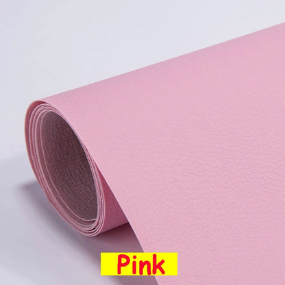 Large PU Leather Repair Patch Roll - Self-Adhesive Faux Leather Repair Tape for Sofa, Car & EV Seats