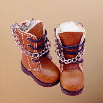 Tilda Doll Boots – 1/8 Mini Leather Shoes for Blythe & Azone Dolls, Casual Doll Accessories