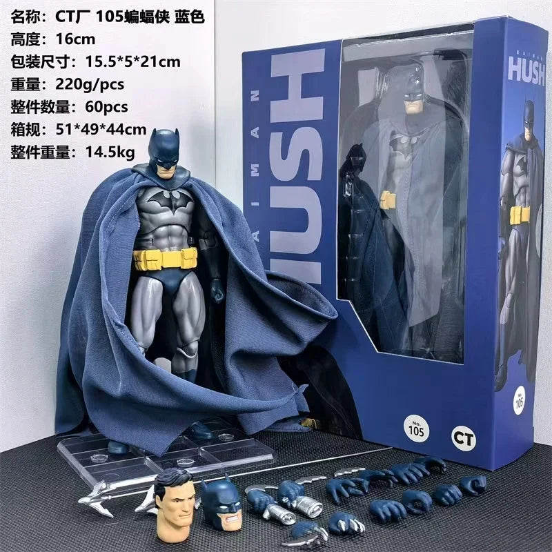 CT Toys Batman Mafex 126 Action Figure — DC Justice League Hush Dark Knight Collectible Toy Gift