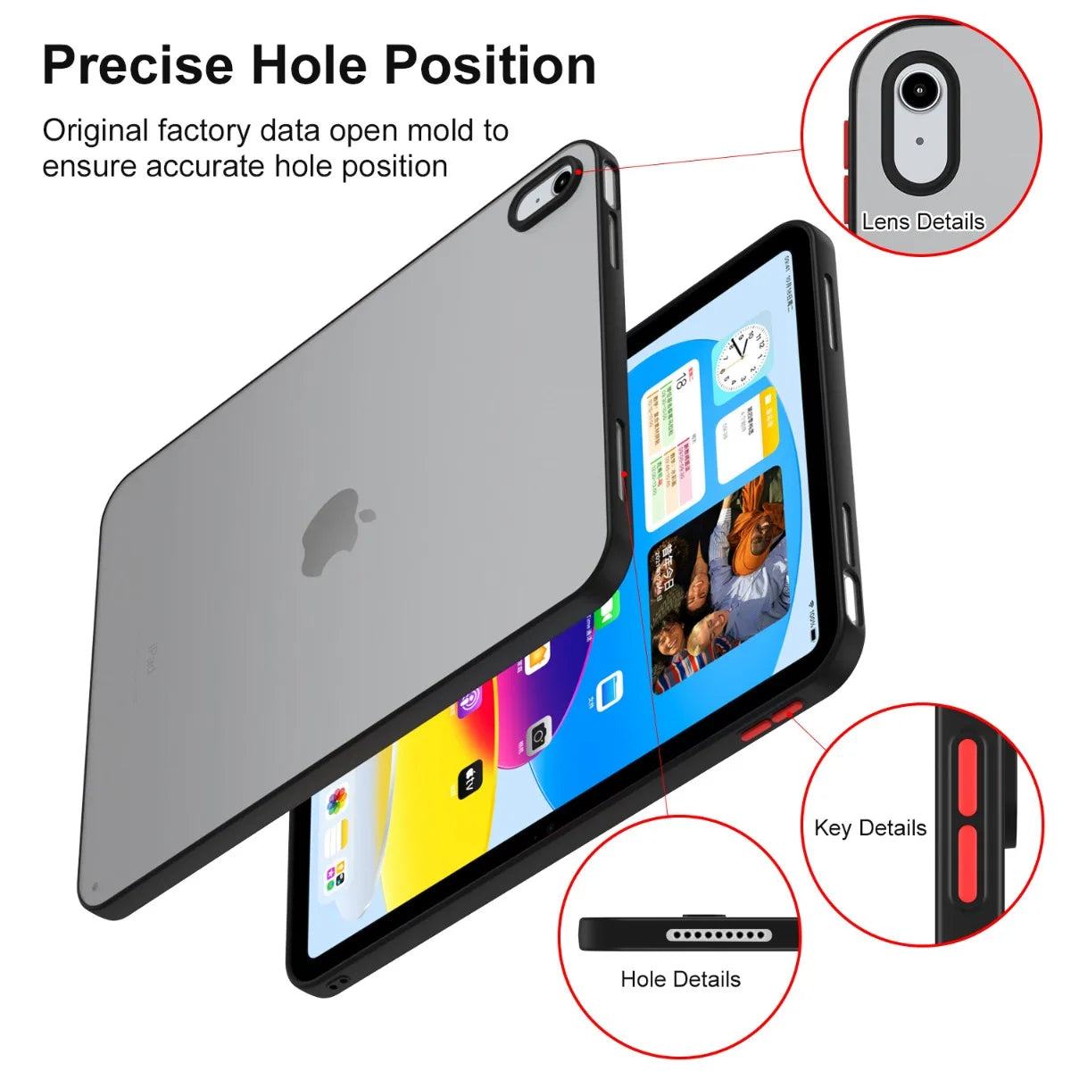 iPad Hard Shell Case - Protective Cover for iPad Air, Pro, A16, 10th, 9th, 8th Gen & Mini 5/6/7