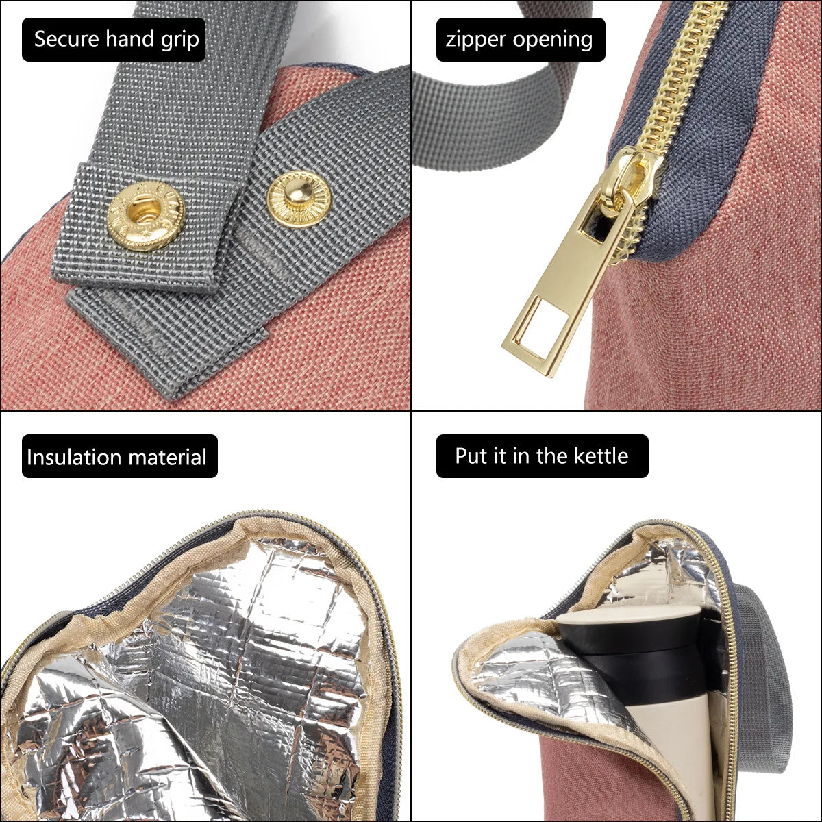 Baby Bottle Warmer & Insulation Bag – Thermal Stroller Hanging Pouch with Aluminum Mold for Baby Feeding & Bottle Storage