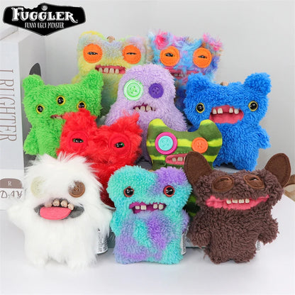 12cm FUGGLER Plush Keychain – Funny Ugly Teeth Monster & Wide-Eyed Rabbit Pendant Toy Gift