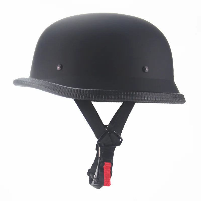 Vintage Motorcycle Cruiser Helmet – Retro Open Face Half Helmet, Germany Safety Helmet for Scooter & Motorcycle