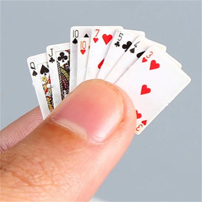 Mini Playing Poker Cards – Fun, Portable Stress Relief Game for Students & Casual Fingertip Play