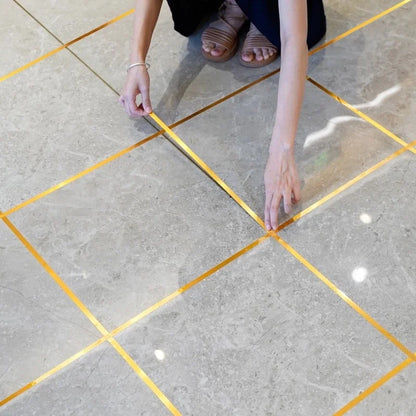 20m Ceramic Tile Mildewproof Gap Tape - Self-Adhesive Wall & Floor Tile Sticker - Gold, Silver, Black Home Decorations