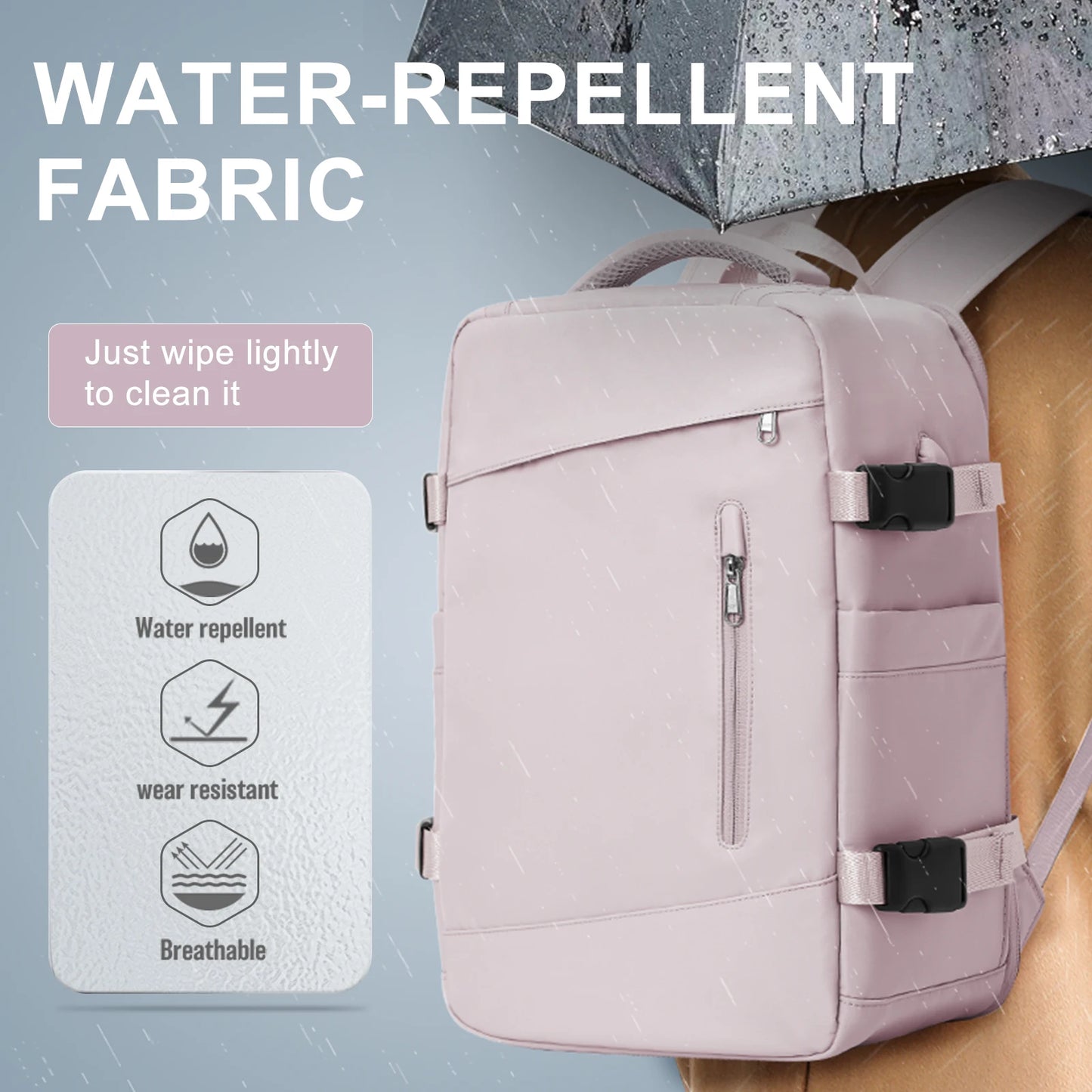 Women’s & Men’s Travel Backpack – Cabin Bag 40x20x25cm for Ryanair, Wizzair & Airplane Carry-On