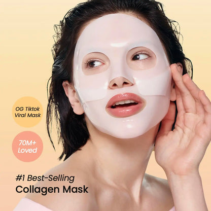 BIODANCE Bio-Collagen Deep Hydrating Gel Mask – Night Moisturizing Face Mask for Pore Care & Skin Elasticity (4 Pcs Box)