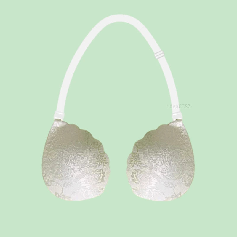 Adhesive Silicone Push-Up Bra - Invisible Backless Lingerie with Transparent Straps for Women