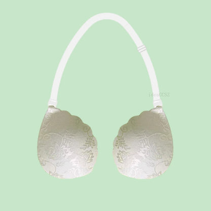 Adhesive Silicone Push-Up Bra - Invisible Backless Lingerie with Transparent Straps for Women