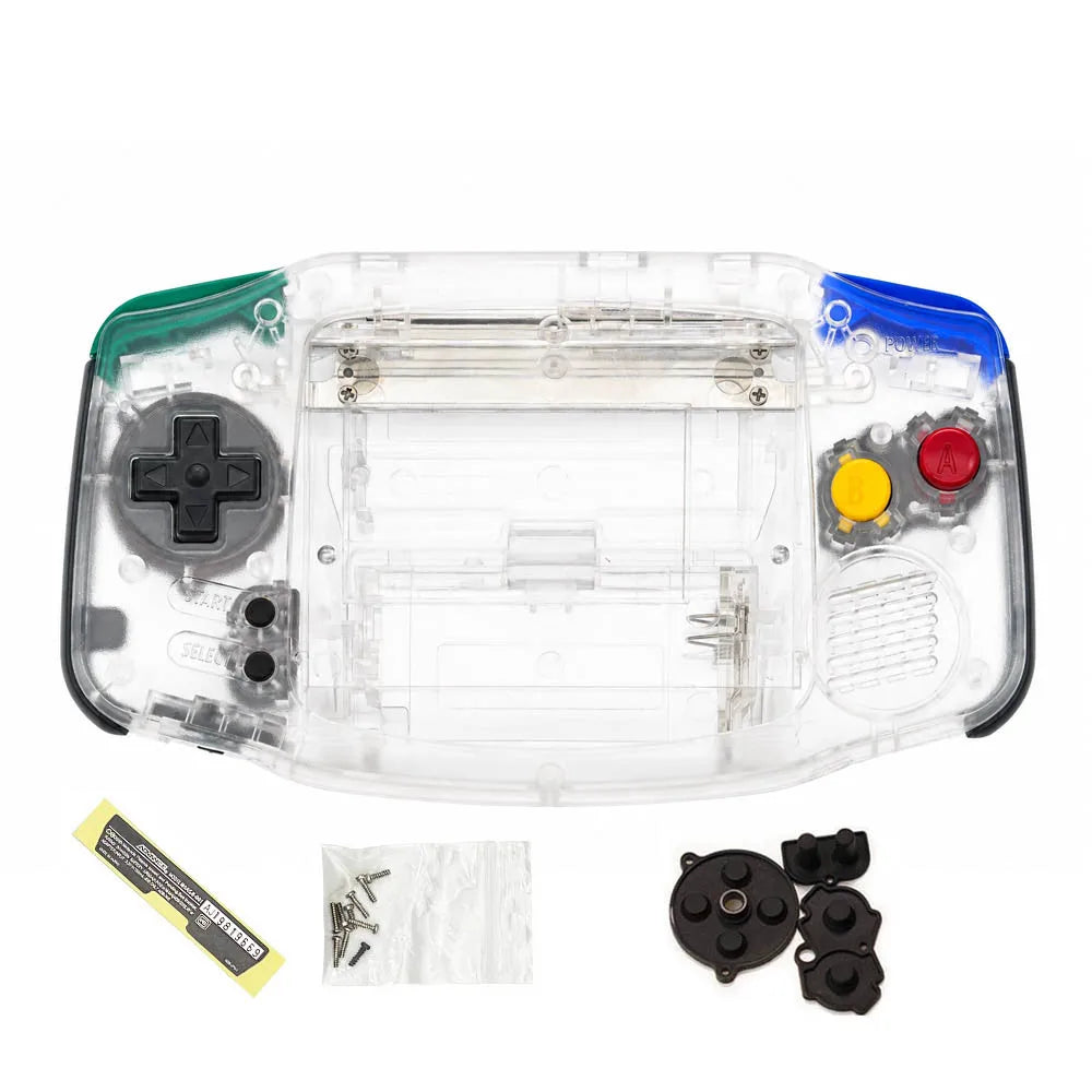 AGB IPS MAX Housing Shell Kit - Replacement Case with Buttons & Rubber Pads for 3.2-Inch GBA IPS MAX LCD