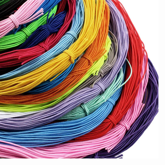 1mm Braided Elastic Cord 24M – Stretch Beading Thread for Jewelry Making & Crafting, 23 Colors