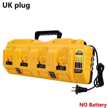 DCB104 Rapid Charger for Dewalt 12V & 20V Max Batteries – 4-Port with 2 USB, Compatible with DCB204, DCB205, DCB127, DCB105