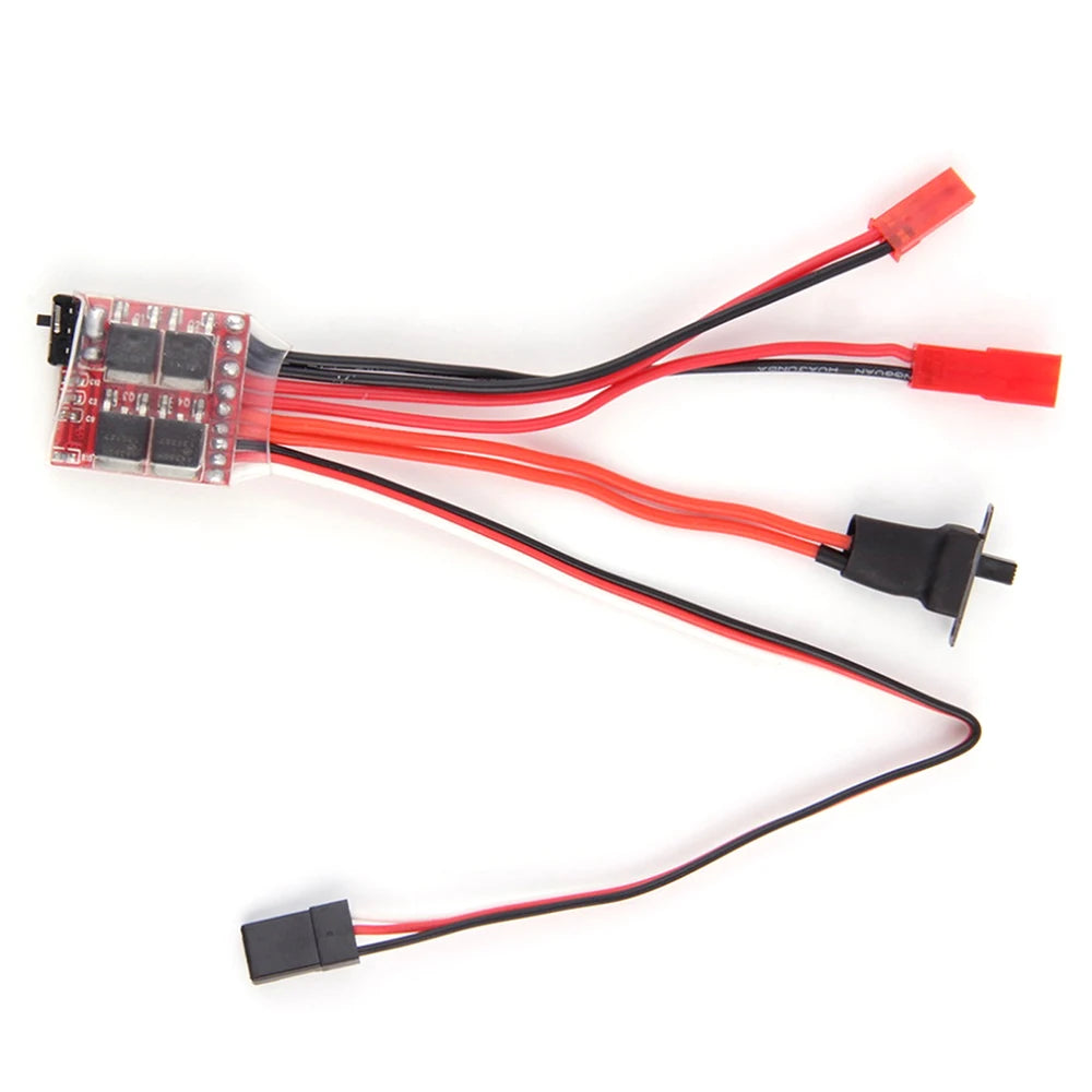 Micro ESC 20A 30A Brushed Electric Speed Controller – RC ESC for 2S 4-8V, DIY Mini 1/16 1/18 1/24 RC Car, Boat, Tank w/Brake