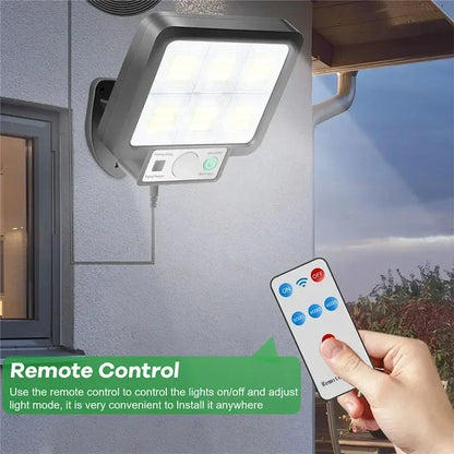 LED Solar Split Wall Lamp - Motion Sensor, 3 Mode Outdoor Waterproof Security Light for Garden & Street